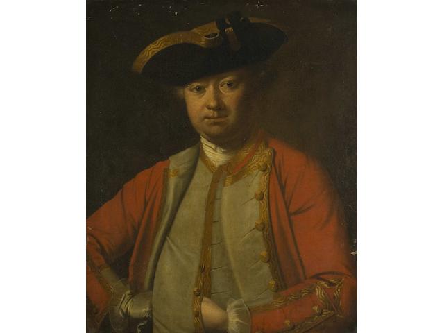 English School, late 18th Century Portrait of a man, said to be Captain Bartholomew Chaundy