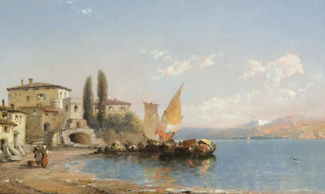 Arthur Joseph Meadows (British, 1843-1907) "Varrena - Lake Como" and "Camagli in the Riviera" a pair,