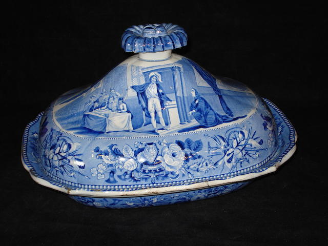 A Jones & Son 'British History' vegetable dish and cover