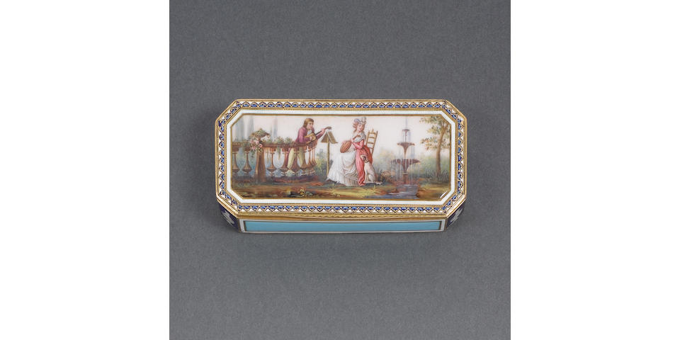 An early 19th century Swiss gold and enamelled snuff box, by Jean-Georges R&#233;mond et Cie, Geneva,