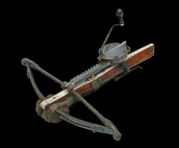 A German Sporting Crossbow And Cranequin