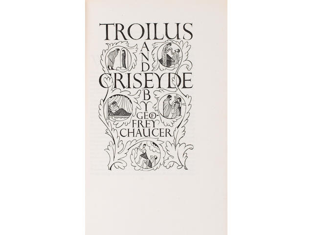 GILL (ERIC) CHAUCER (GEOFFREY) Troilus and Criseyde... with Wood Engravings by Eric Gill, NUMBER 101 OF 219 COPIES