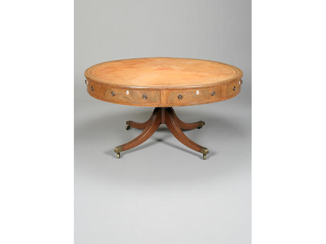 A George III mahogany drum table