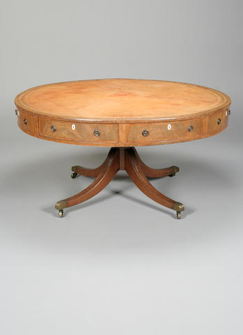 A George III mahogany drum table