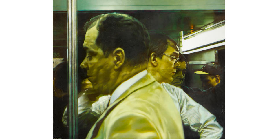 Semyon Faibisovich (Russian, born 1949) Rush Hour, 1990 (from the cycle 'New York Subway') 155 x 191 cm. (61 x 75 1/4 in.) unframed