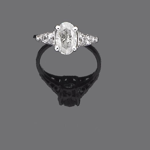 A diamond single-stone ring