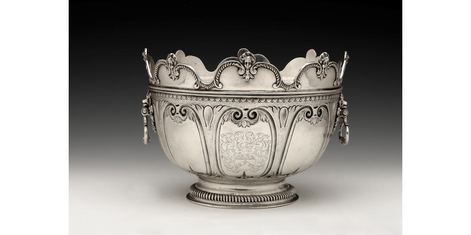 A William III silver monteith bowl, by John Boddington, the body London 1701, the rim London 1702,