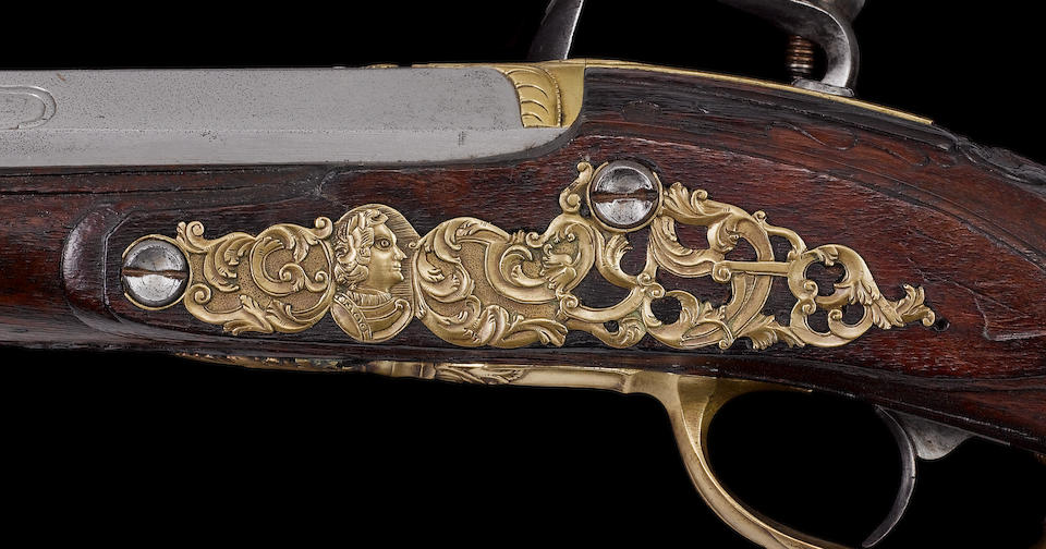 Two Fine 16-Bore German Flintlock Sporting Guns In The Dutch/Li&#232;ge Manner, Almost Forming A Pair