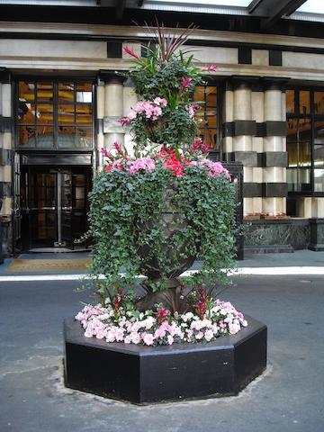 A large composition garden urn 100cm wide x 225cm high