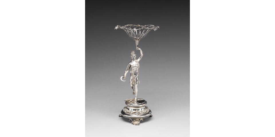 A 19th century Swedish silver centrepiece, by G. Mollenborg, Stockholm 1851,