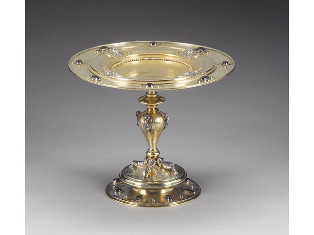A 19th century French silver gilt tazza, by Maurice Mayer, Paris circa 1860,
