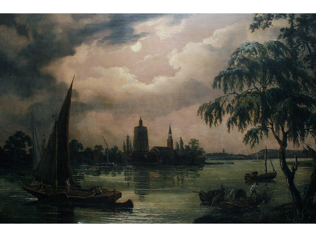 John Thomas Serres (British, 1759-1825) "A view taken from Chelsea"