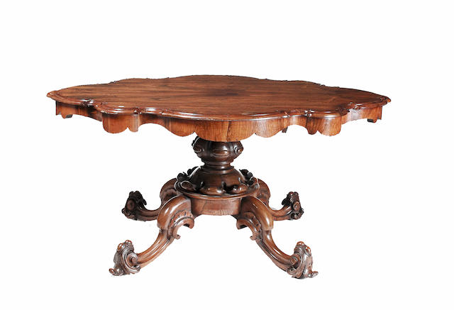A good early Victorian rosewood centre table,