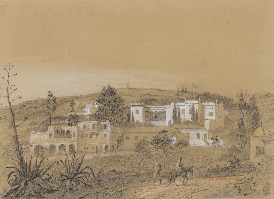 Emmanuel-Joseph Lauret Aine (French, 1809-1882), and various other artists, circa 1852 An album of watercolours and drawings depicting Algiers and Northern Africa 30.5 x 43 cm. (12 x 17 in.) album size unbound ((58))