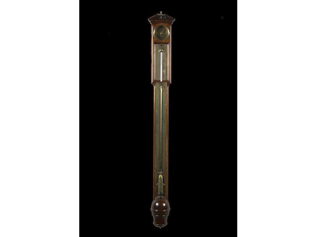 A late 18th century mahogany stick barometer Dolland, London