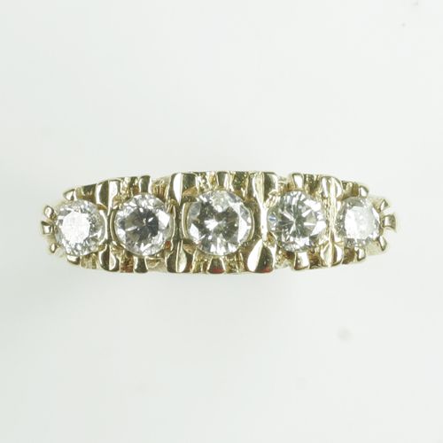 A five stone diamond ring