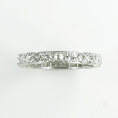A diamond set eternity ring