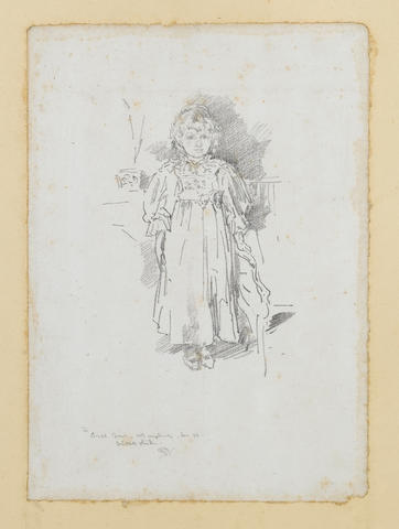 James Abbott McNeill Whistler (American, 1834-1903) Nelly 29 x 20.5 cm (11 3/8 x 8 1/8 in)