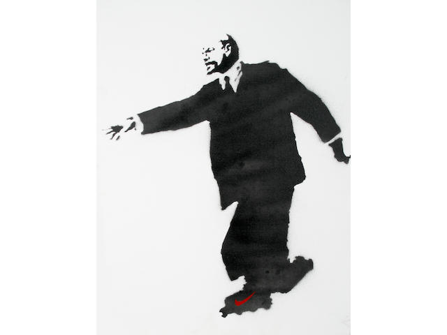 Banksy (British, born 1975) 'Lenin on Rollerskates (Who Put the Revolution on Ice?)', 2003