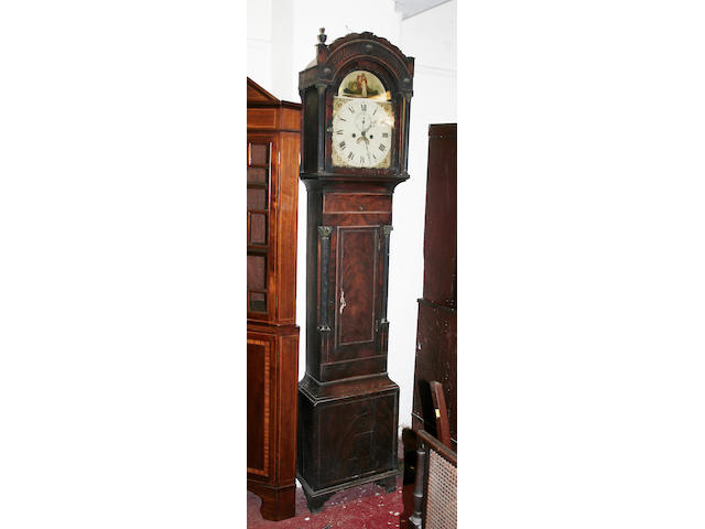 An early 19th century mahogany longcase clock
