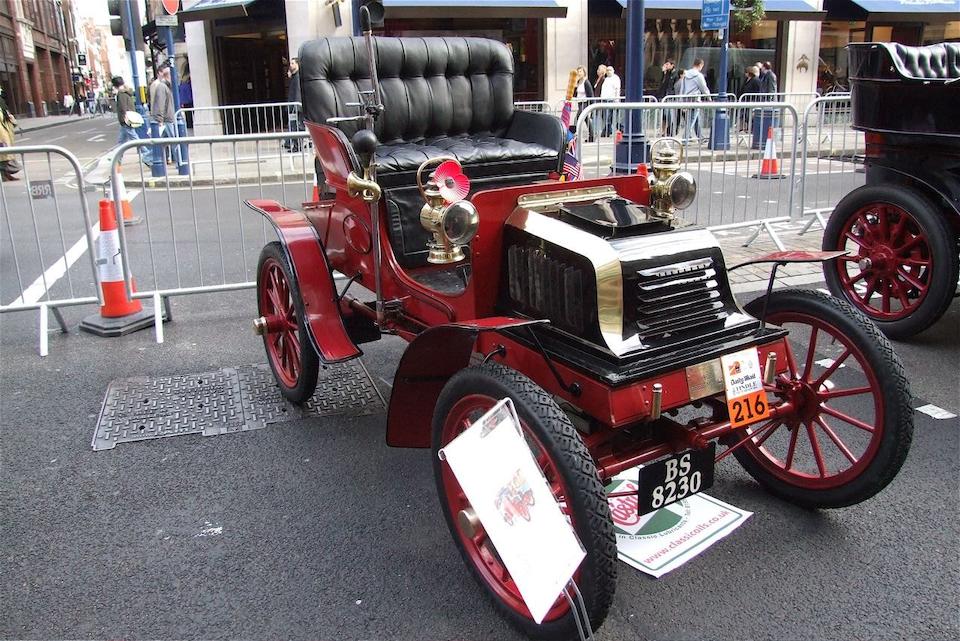 Regent Street Concours winning,1903 Crestmobile Model D 5hp Runabout  Chassis no. 308 Engine no. 1006