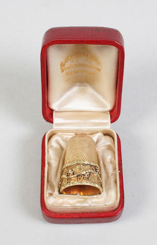 An American gold thimble