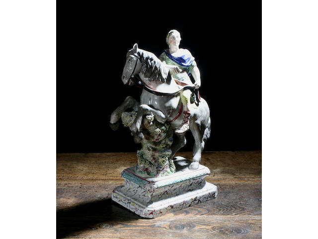 A large Staffordshire pearlware equestrian figure