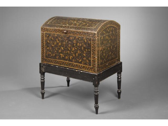 An early 19th Century Kashmiri domed top trunk,