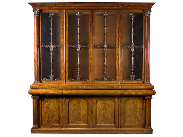 A George IV mahogany library bookcase