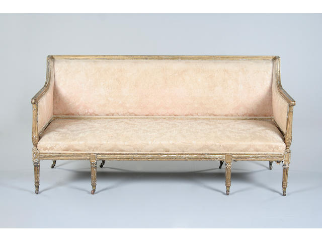 A George III giltwood sofa