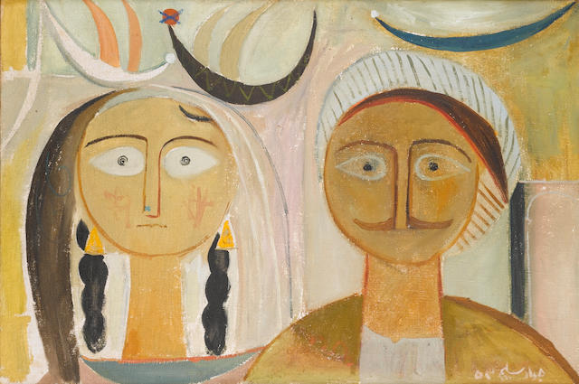 Jewad Selim (Iraq, 1919-1961) Young Man and his Wife