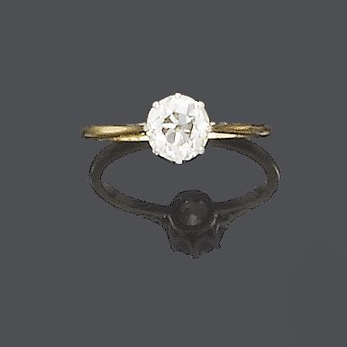 A diamond single-stone ring