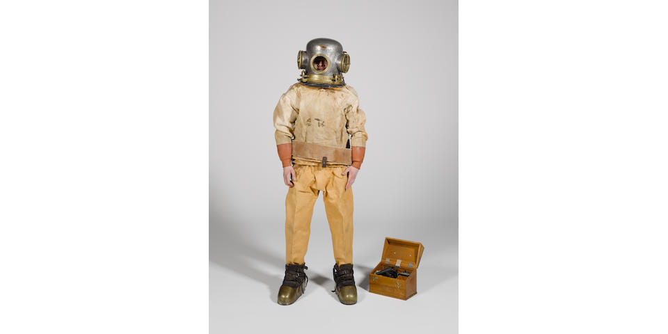 A Swedish diving helmet, suit and equipment 6