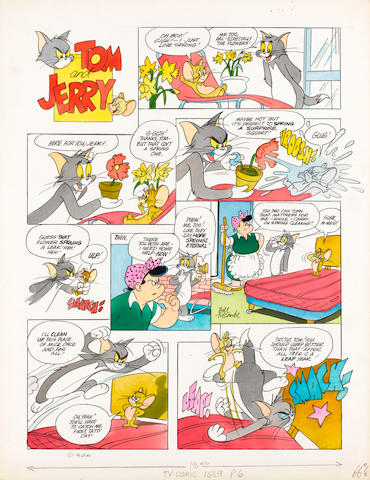 Bonhams : ORIGINAL ARTWORK, TOM and JERRY TITCOMBE (BILL) Three original  storyboards for Tom and Jerry TV Comic cartoon strip