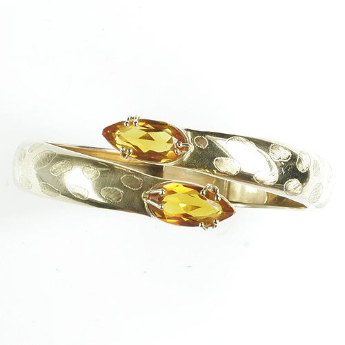 A citrine hinged bangle