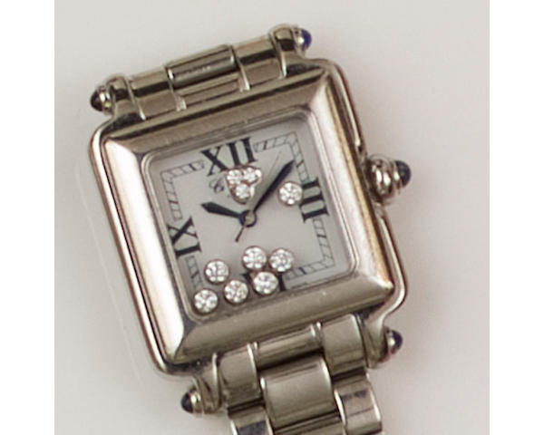 Chopard: A 'Happy Sport' stainless steel lady's wristwatch