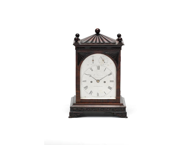 An early 19th Century rosewood bracket clock James Tupman, Grt Russell St, Bloomsbury