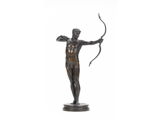 Sir William Hamo Thornycroft, English (1850-1925) A bronze figure entitled 'Teucer'