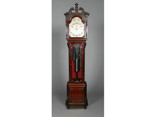 A fine quality early 20th Century mahogany-cased 8-day musical chiming longcase clock Anonymous, circa 1910 sold with three weights, nine tubes, pendulum, key and winder