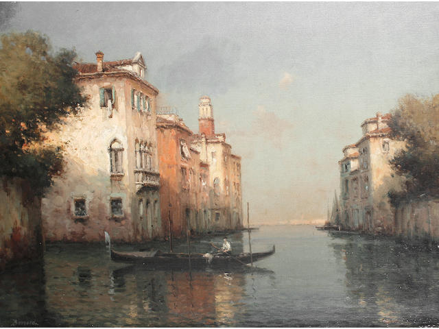 Noel Georges Bouvard (French, 1912-1975) A Venetian canal
