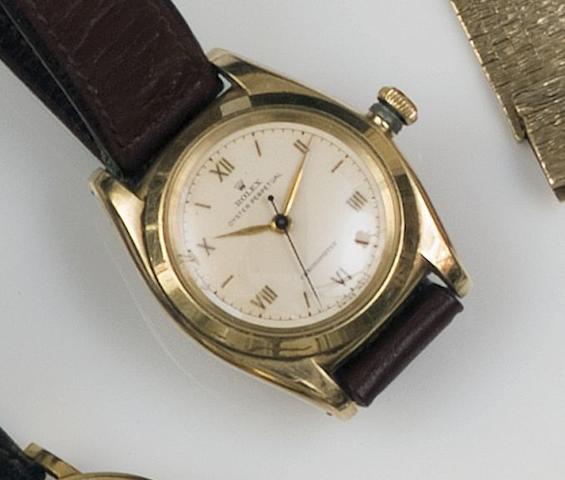 Rolex: An Oyster Perpetual Chronometer 14ct gold gentleman's wristwatch