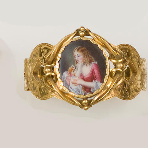A Victorian gold bangle