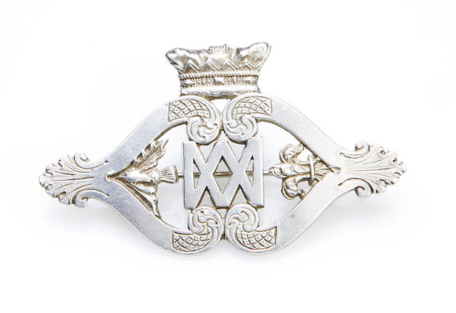 A late 19th century silver "Mary" brooch