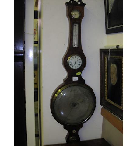 A 19th Century mahogany large wheel barometer