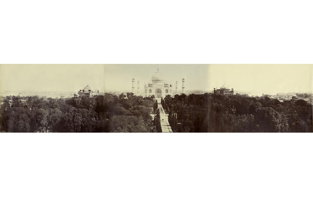 AGRA  The Great Panorama of the Taj Mahal by John Murray, January-March 1864