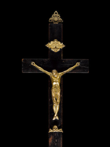 Italian, 17th century A follower of Michelangelo, A 17th century Italian gilt bronze Corpus Christi,