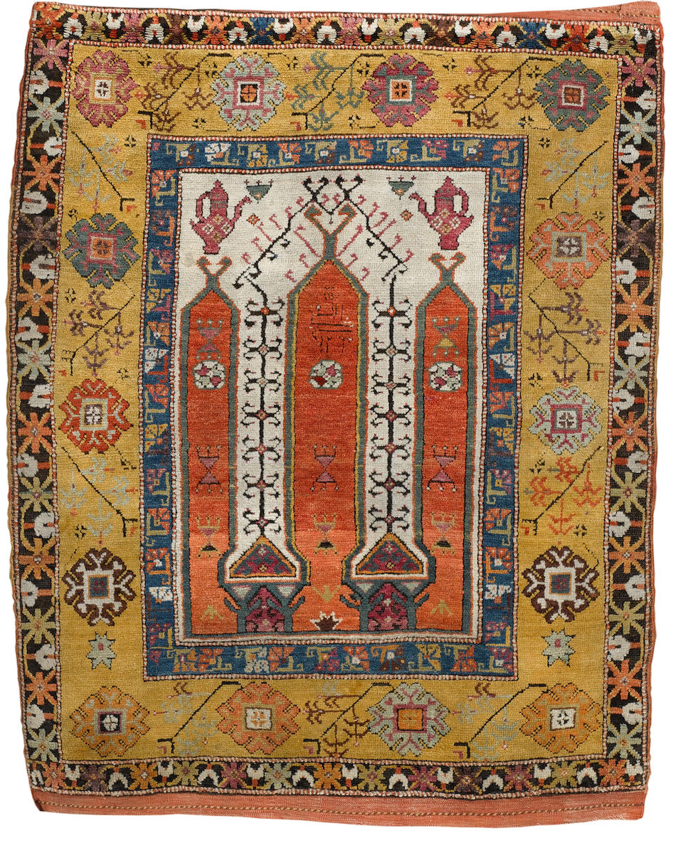 A Konya prayer rug Central Anatolia, 5 ft 3 in x 4 ft 2 in (160 x 127 cm)