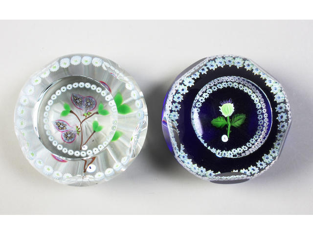 Two Caithness facetted paperweights