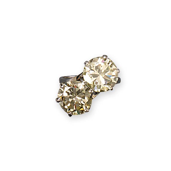 A diamond two-stone ring