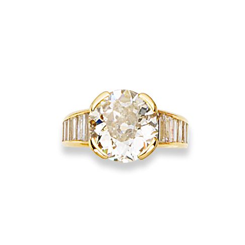 A diamond single-stone ring